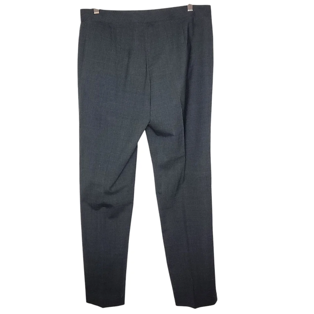 Lafayette 148 Dark Charcoal Gray Wool Slim Straight Women's Dress Pants‎ Size 8